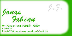jonas fabian business card